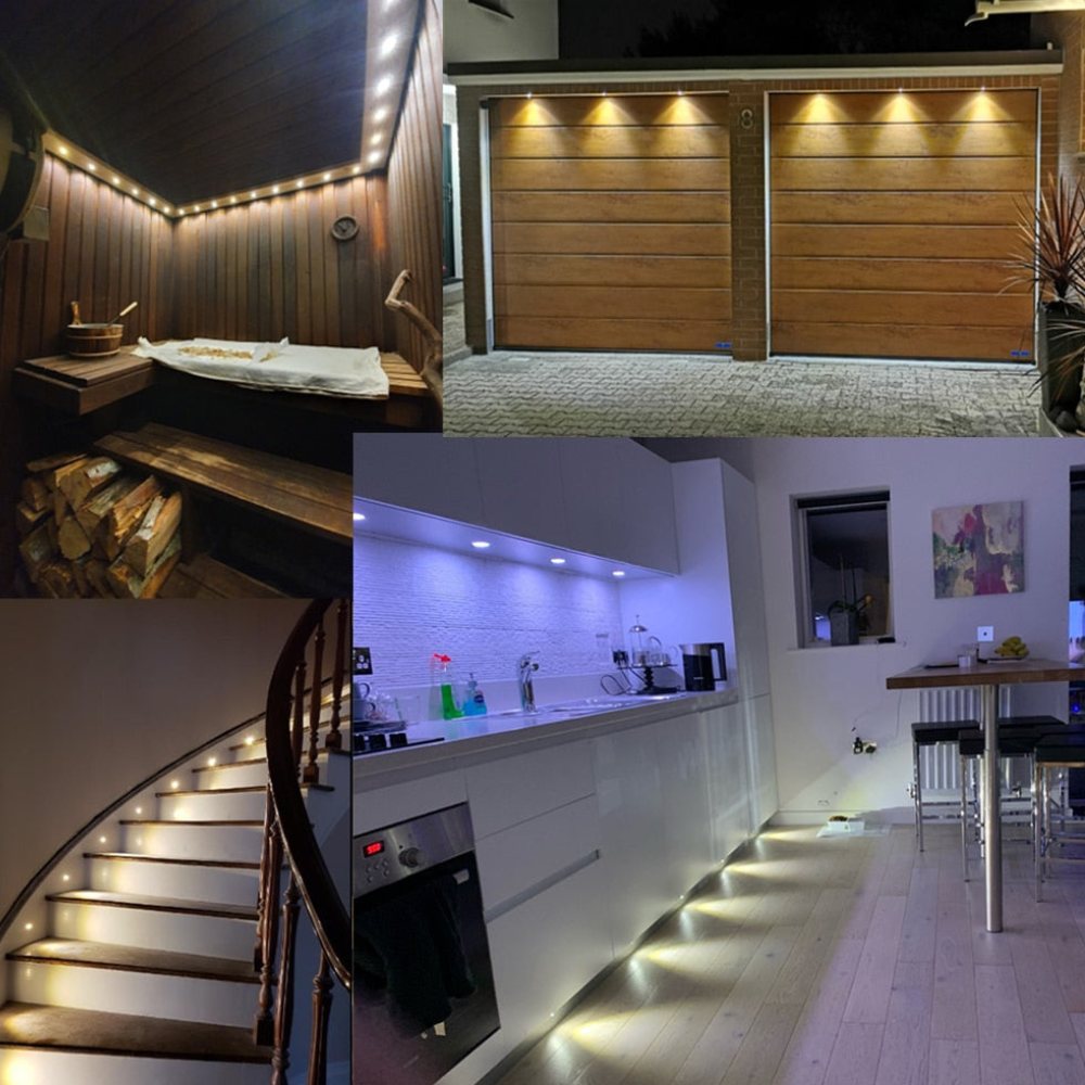 LED-Einbauleuchten für Schränke & Treppen – Akzentbeleuchtung mit fokussiertem Lichtstrahl, 10er-Pack