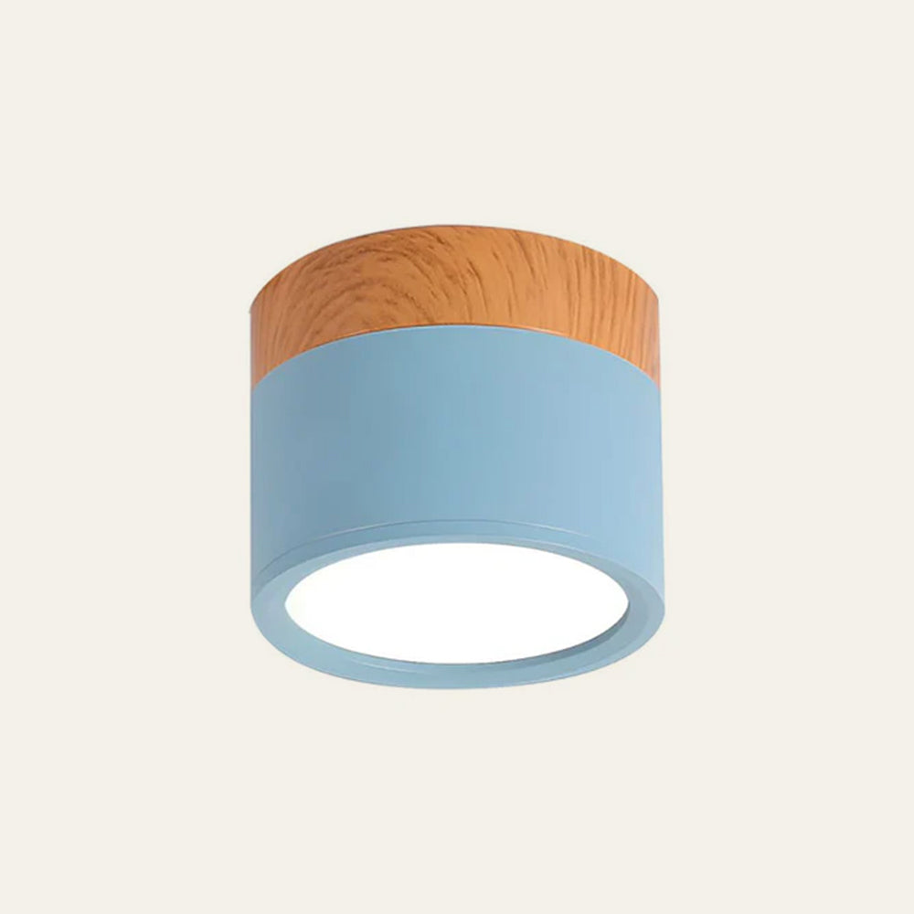 Button Wood Ceiling Light