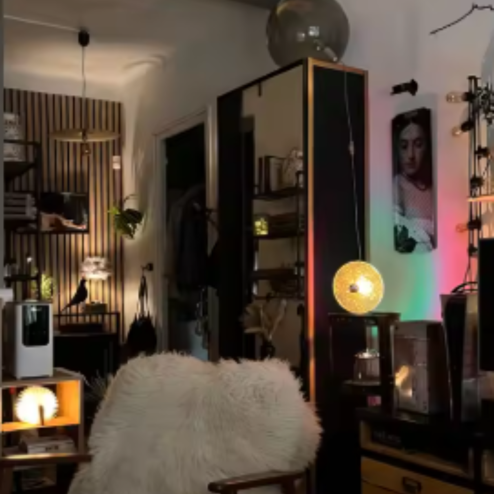 Wiederaufladbare Sonnenuntergangslampe mit drehbarem Kopf – Mid-Century-Modern