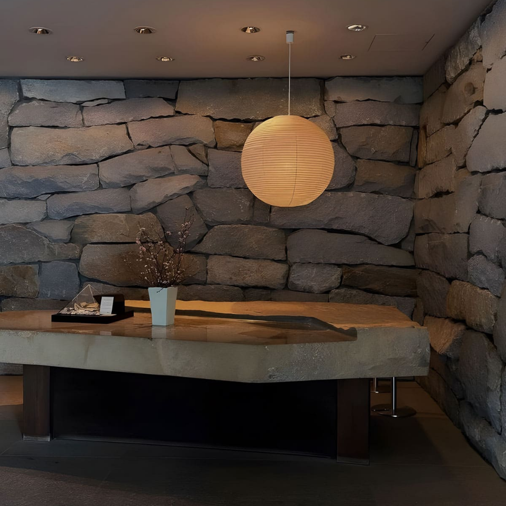 Japanese Paper Lantern Pendant Light - Washi Paper Globe Ceiling Lamp