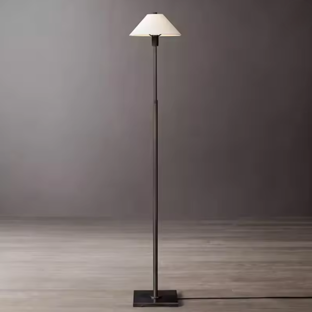 Lampadaire réglable avec structure télescopique en acier - Industriel minimaliste