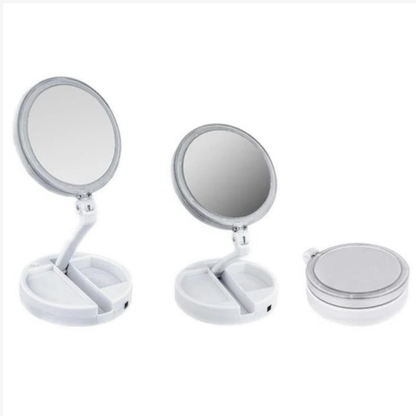 Led makeup mirror with Circular Halo Radiance - Modern Minimalist