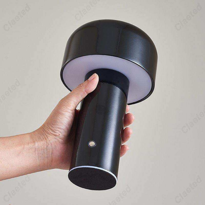 Mushroom Table Lamp Rechargeable LED with Adjustable Brightness - Mid Century