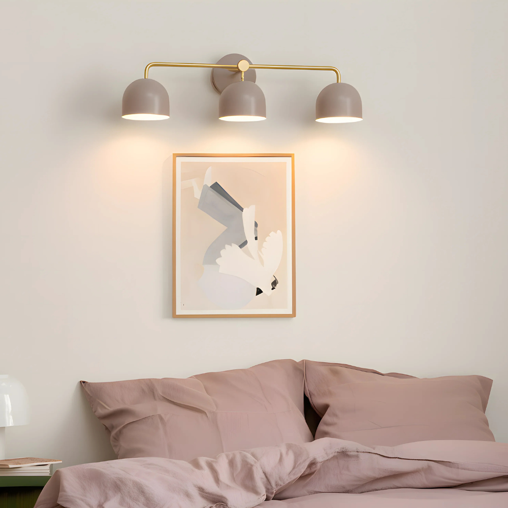 Luminaires de salle de bain au-dessus du miroir avec cadre métallique - Moderne du milieu du siècle