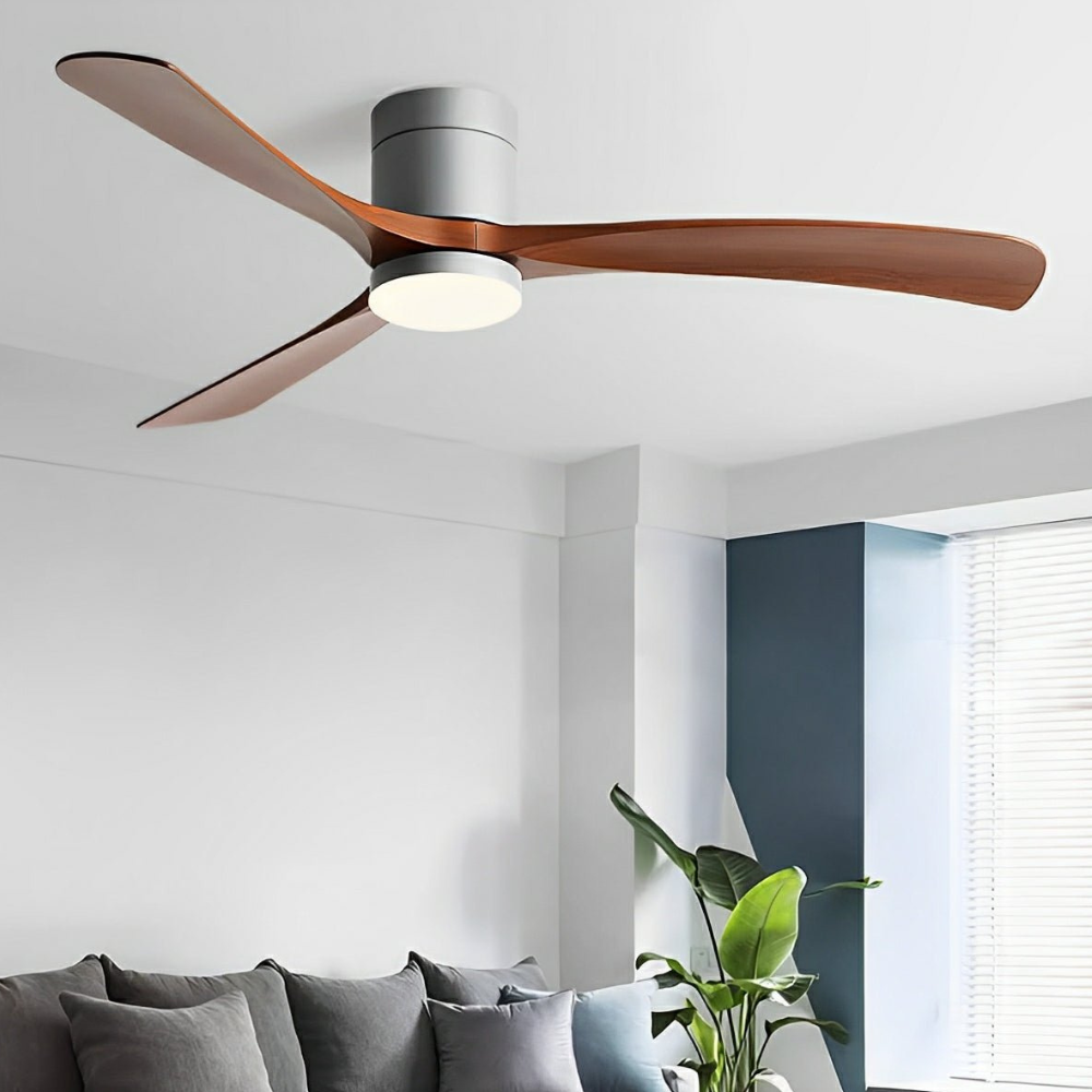 LED-Deckenventilator mit flachem Design und umkehrbarem DC-Motor – Nordischer Stil