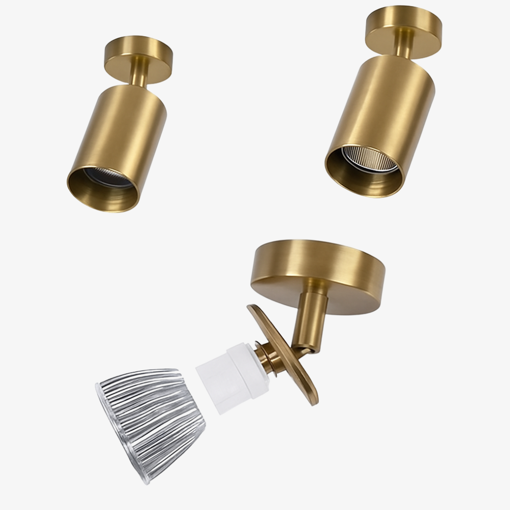 LED-Schienenbeleuchtung mit verstellbaren radialen Spotlights – Modern Industrial