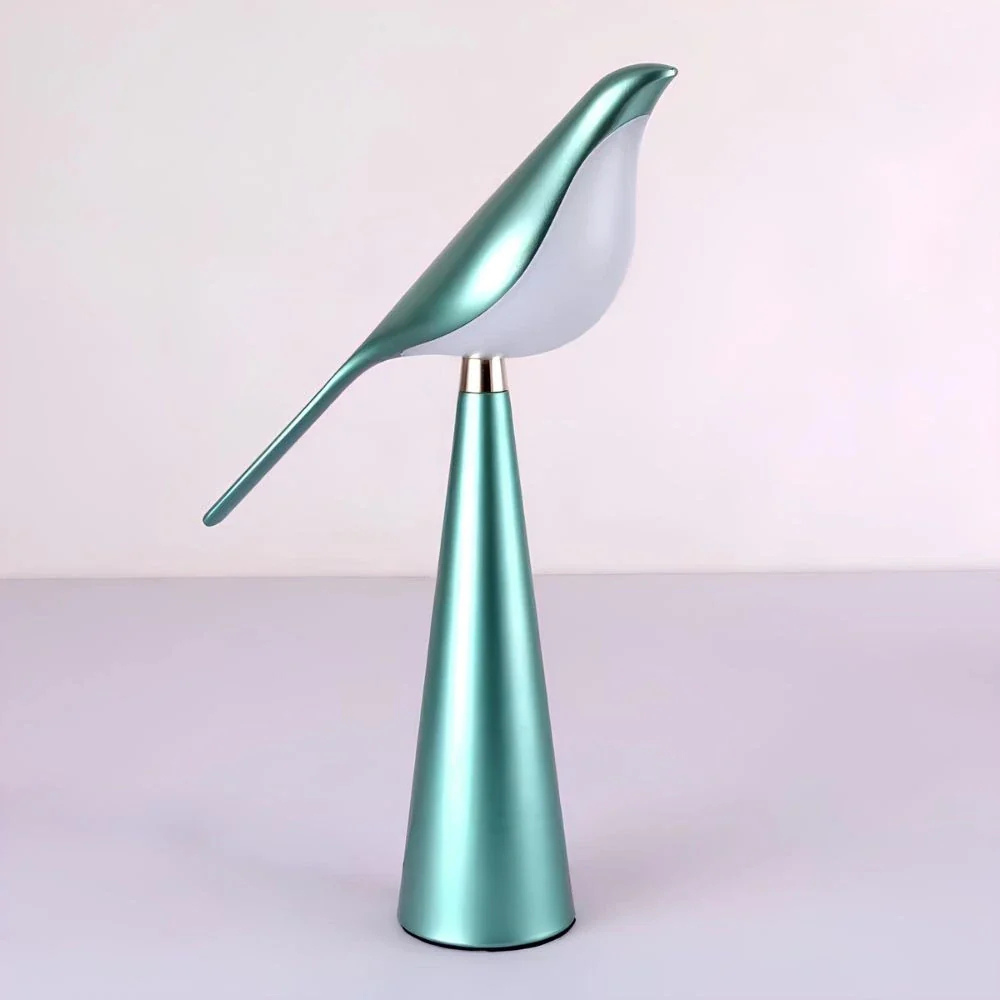 Mid Century Modern Magpie Bird Table Lamp - Sculptural Accent Desk Light