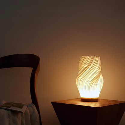 Modern Textured Bedside Vase Lamp