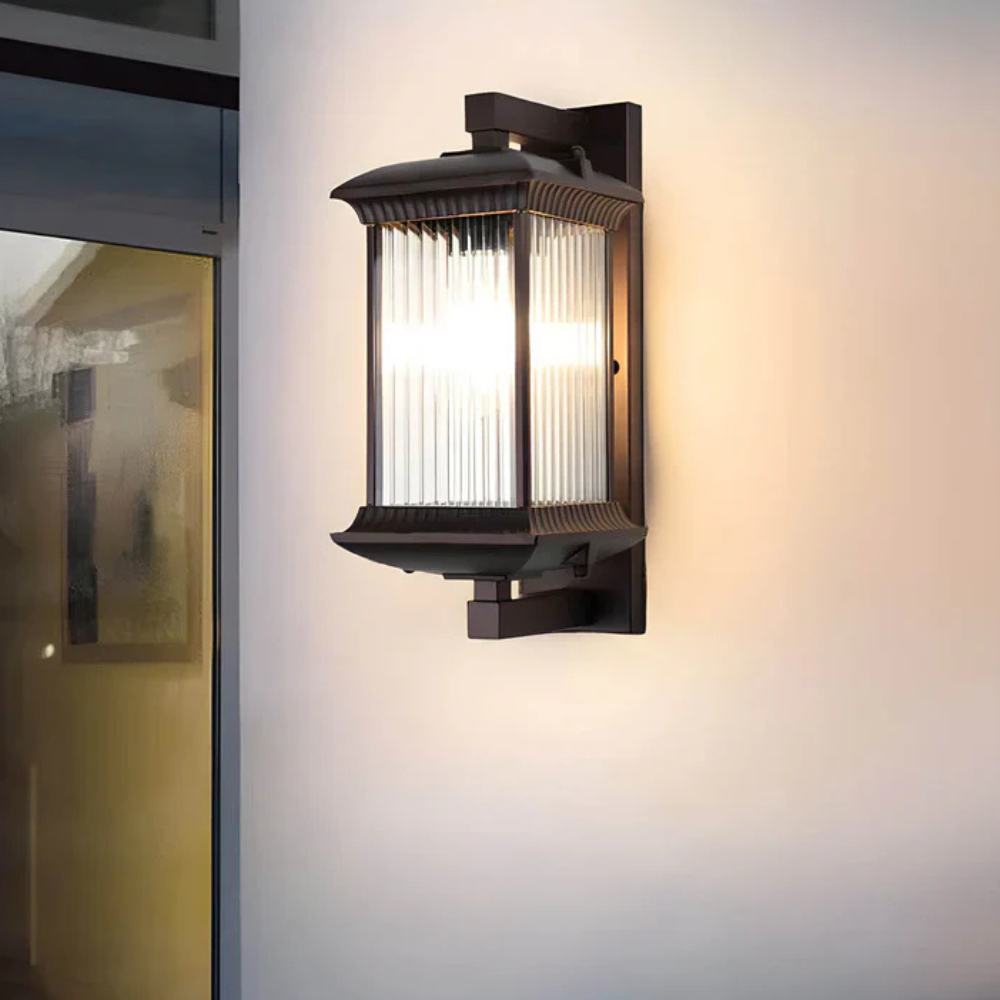 Entryway Light Fixtures for Porch and Patio - Tiered Glass Wall Light