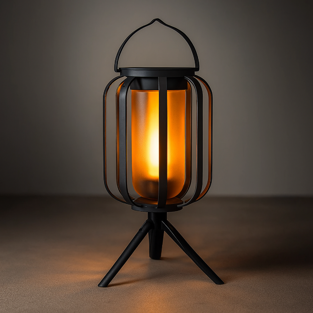 Solar Powered Tripod Lantern for Patio and Camping