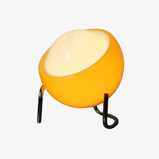 Retro Bauhaus Egg Shape Table Lamp - Warm Glow