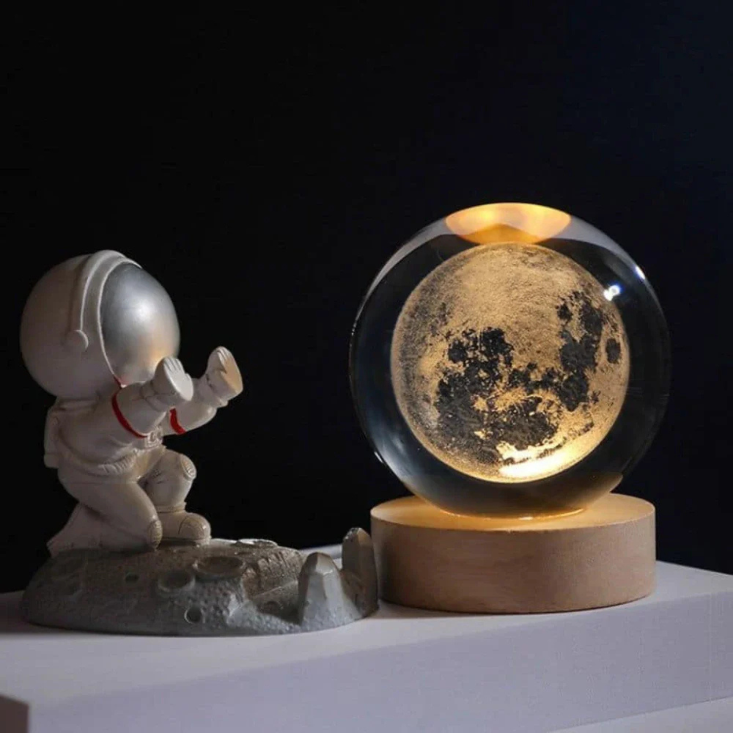 Engraved Crystal Ball Light