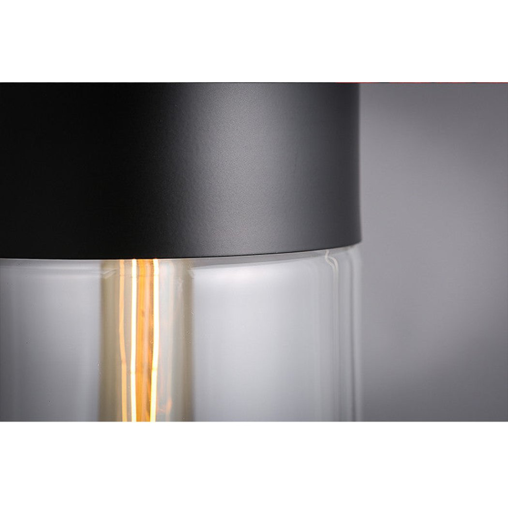 Modern Smoky & Clear Glass Pendant Light - Geometric Glass Pendant Lights