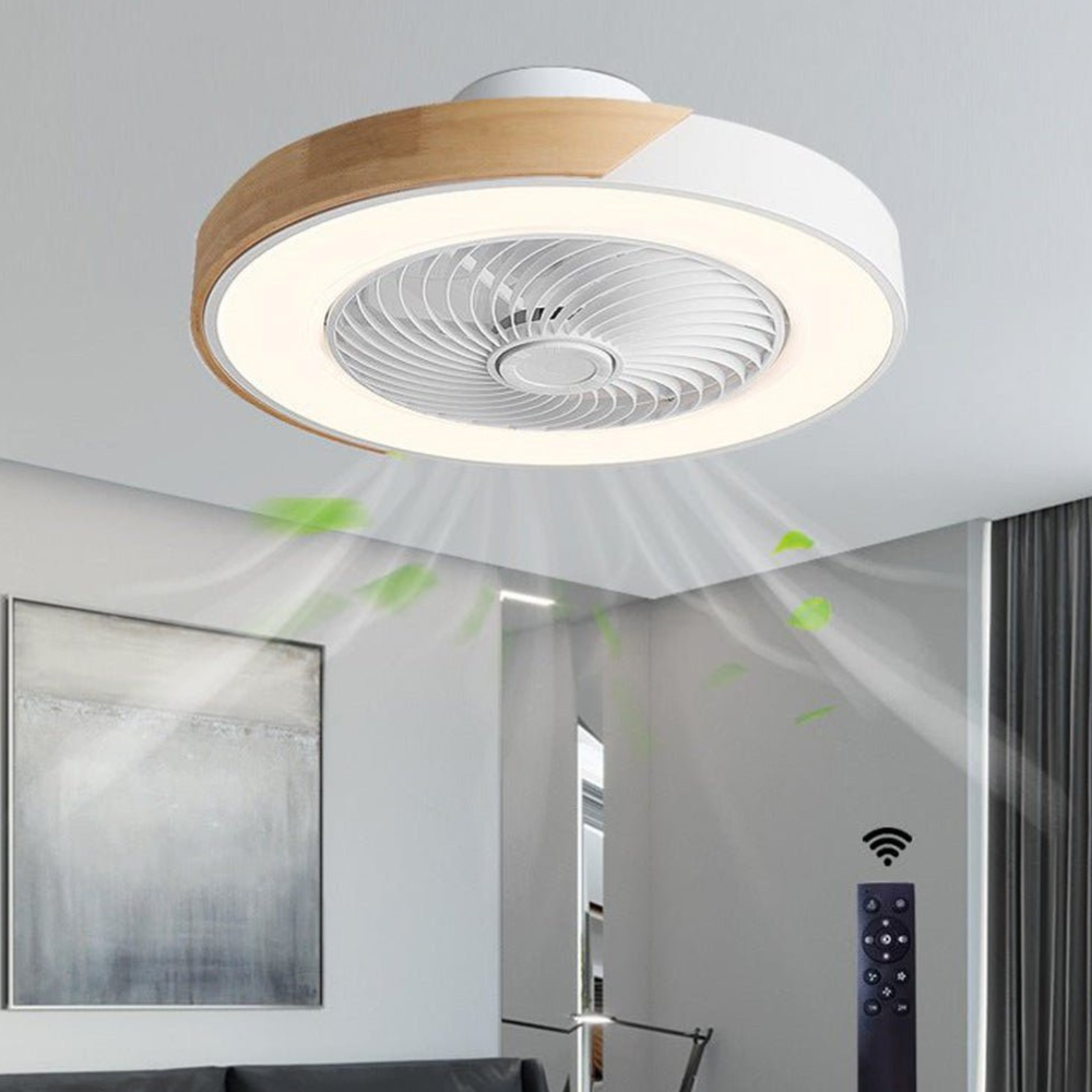 Deckenventilator zum Einbau mit Licht und Holzakzenten – Skandinavischer Stil