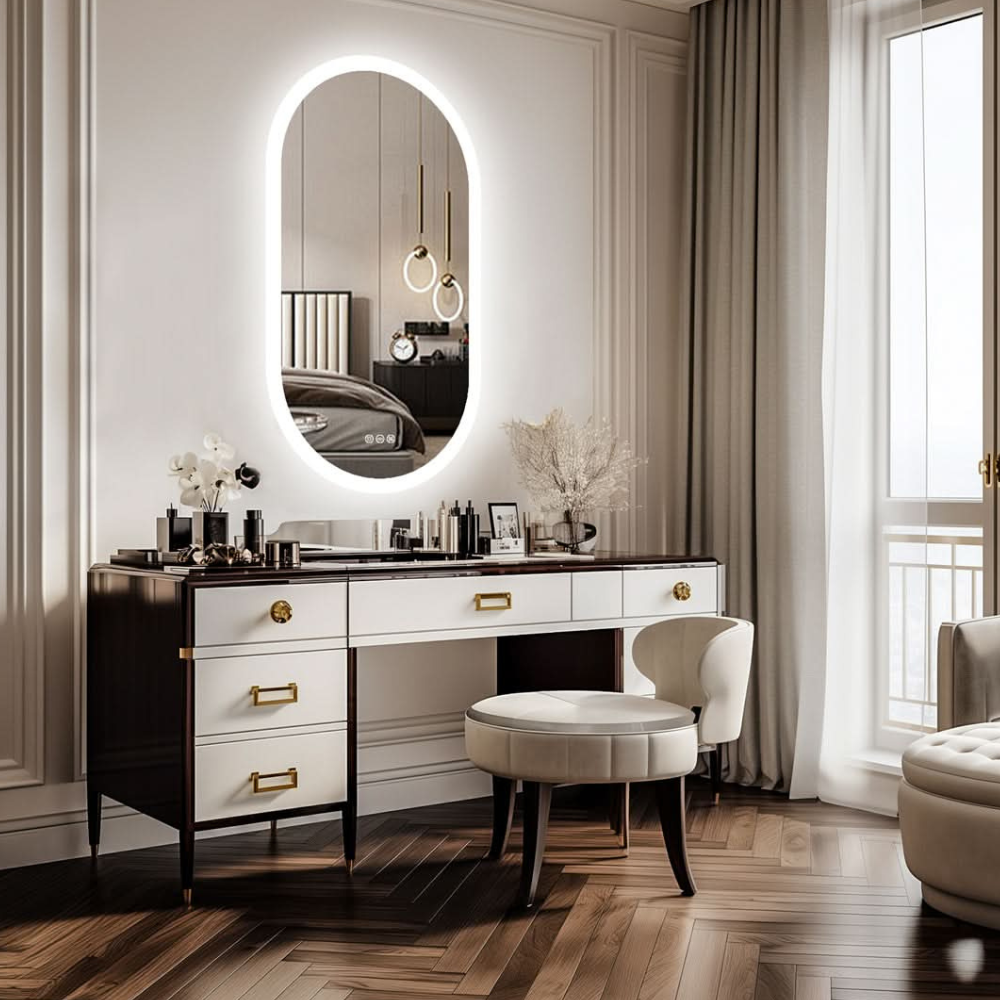 Led vanity mirror with Vertical or Horizontal Wall Mounting - Modern Minimalist