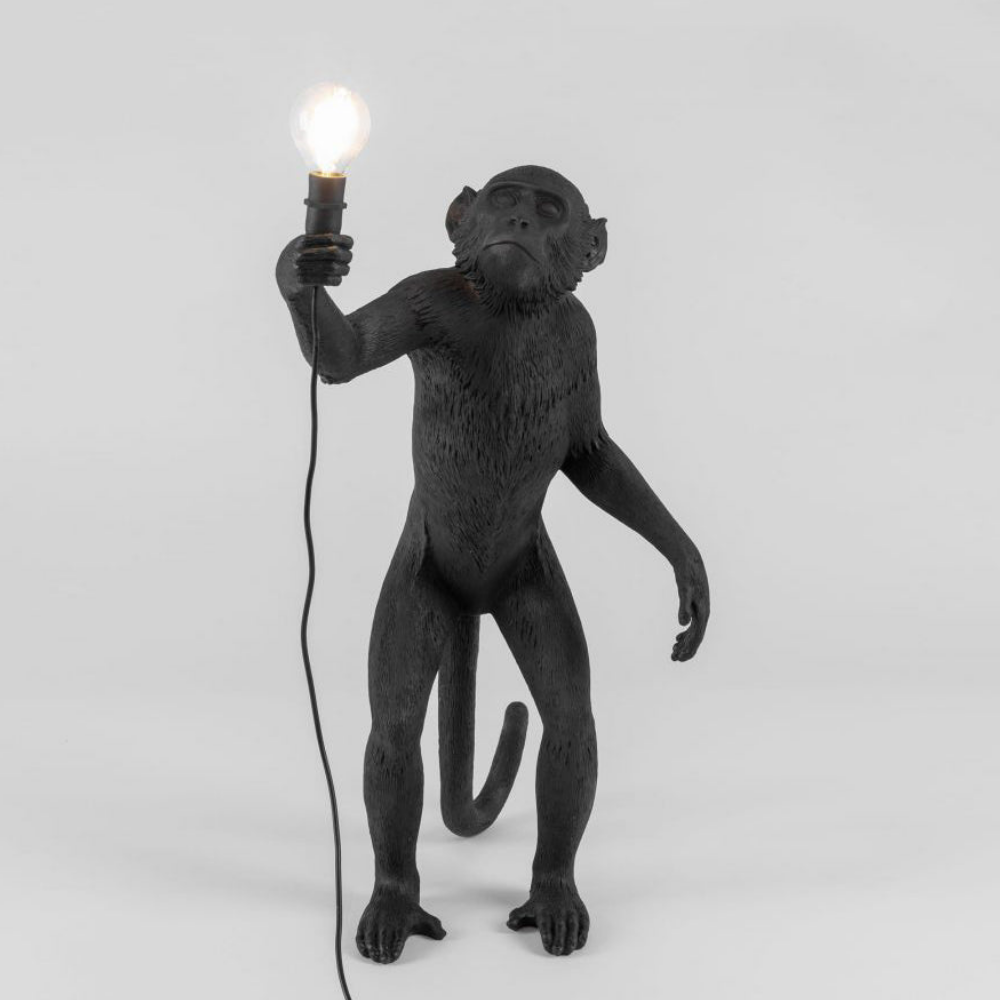 Verspielte Affen-Tischlampe – Skulpturale Tierkunst Schreibtischleuchte