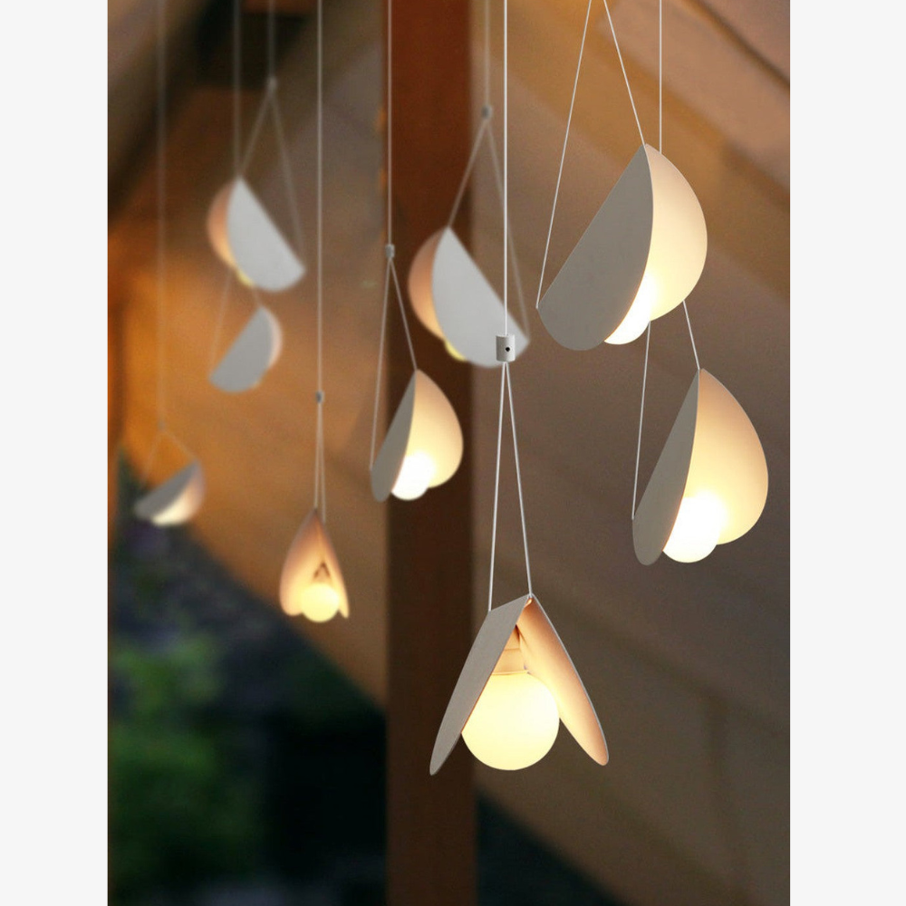 Modern Artistic Multi-Head Chandelier Light - Floating Curved Hanging Light