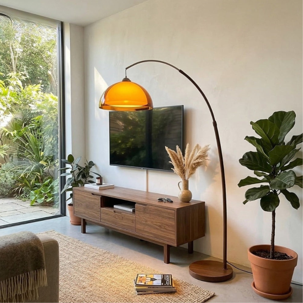 Modern Floor Lamp for Bedroom and Living Room - Mid-Century Retro Design