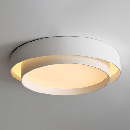 Concentric Ring Ceiling Light with Tiered Shade - Modern Flush Mount