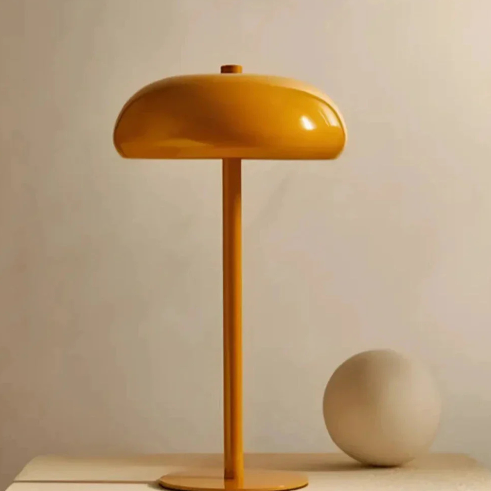Lampe de chevet rechargeable avec commande tactile - Lampe de travail moderne en métal forme champignon