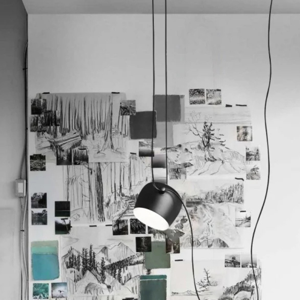 Moderne Drapierte Glocken-Pendelleuchte – Mehrfachkabel Verstellbare Pendelleuchten