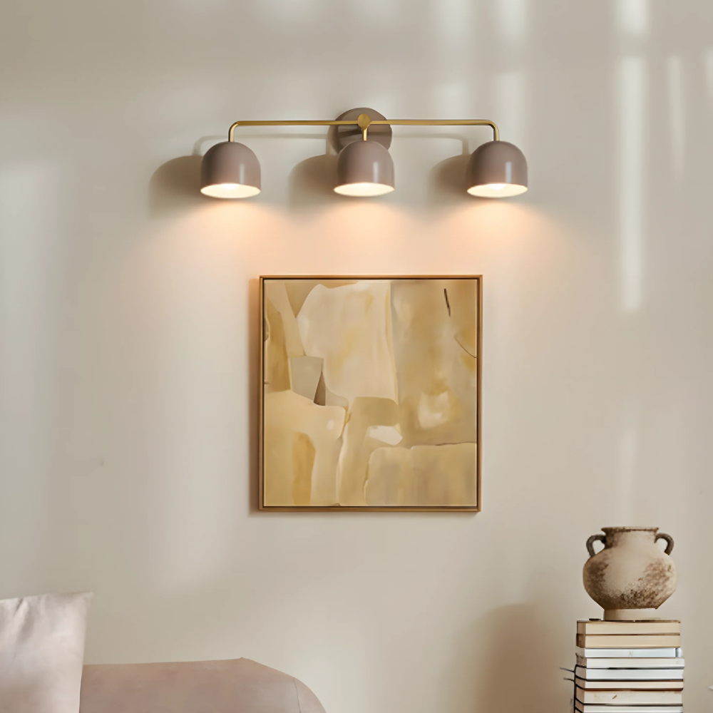 Luminaires de salle de bain au-dessus du miroir avec cadre métallique - Moderne du milieu du siècle
