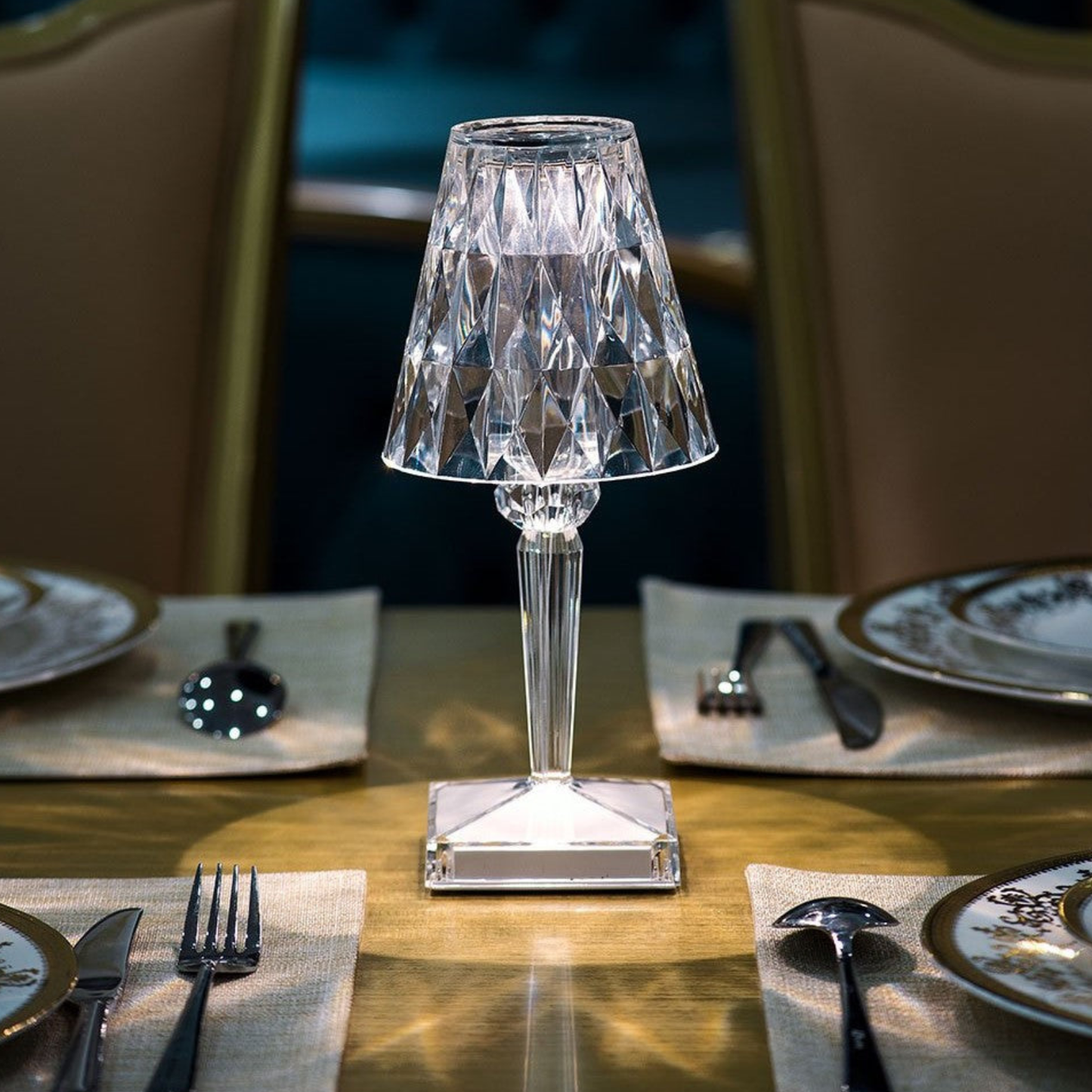 Rechargeable Cordless Crystal LED Lamp