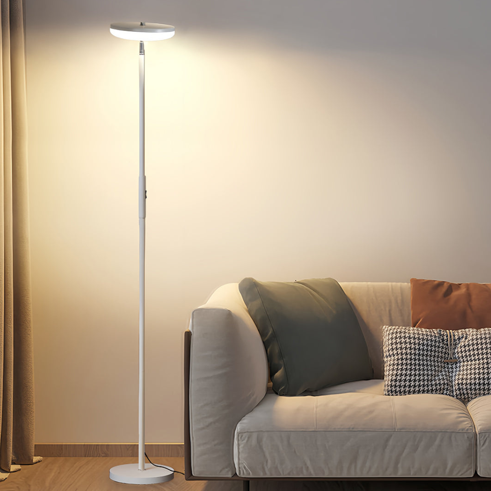 Lampadaire réglable avec rotule à 360 degrés et pied en fer mince - Architectural