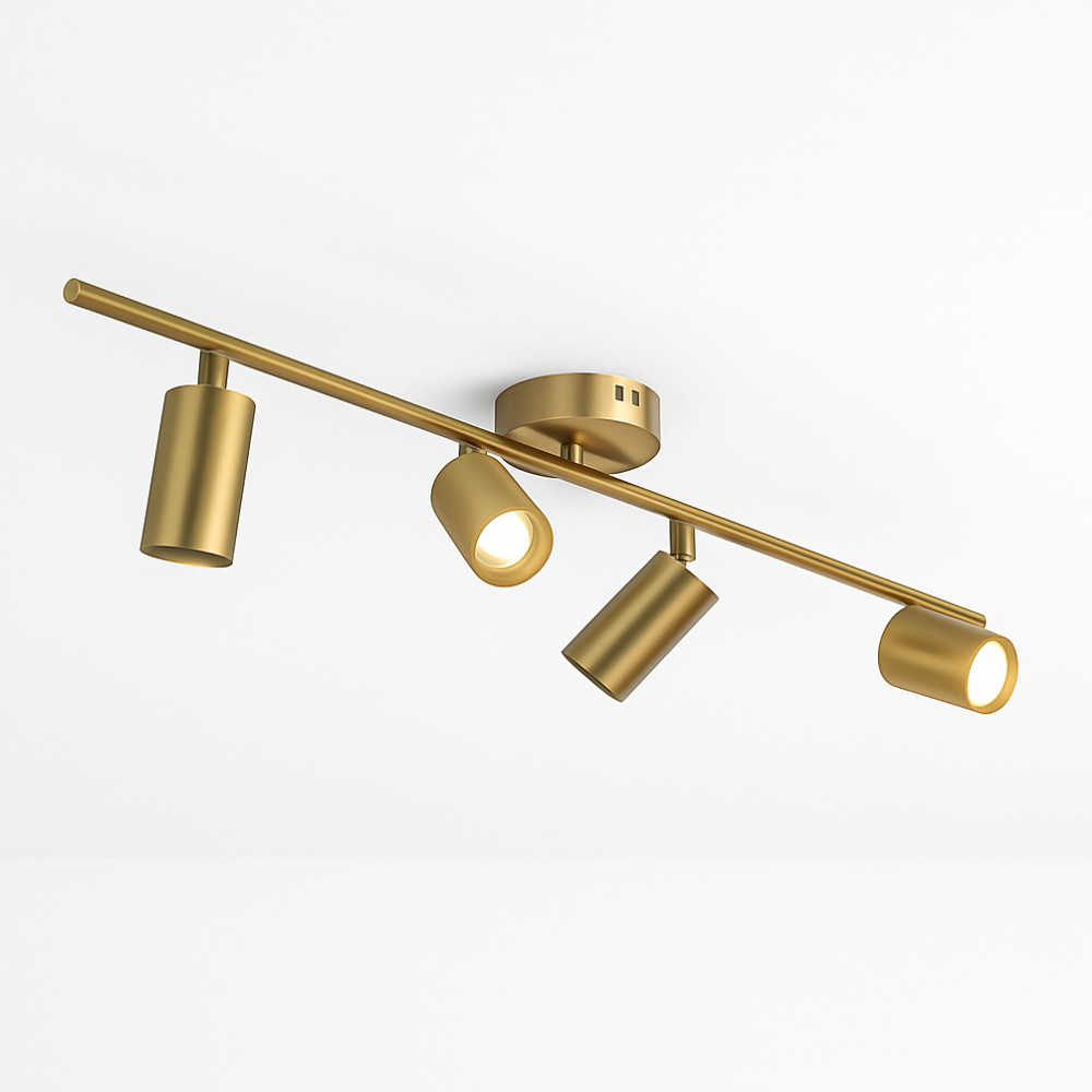 LED-Schienenbeleuchtung mit verstellbaren radialen Spotlights – Modern Industrial