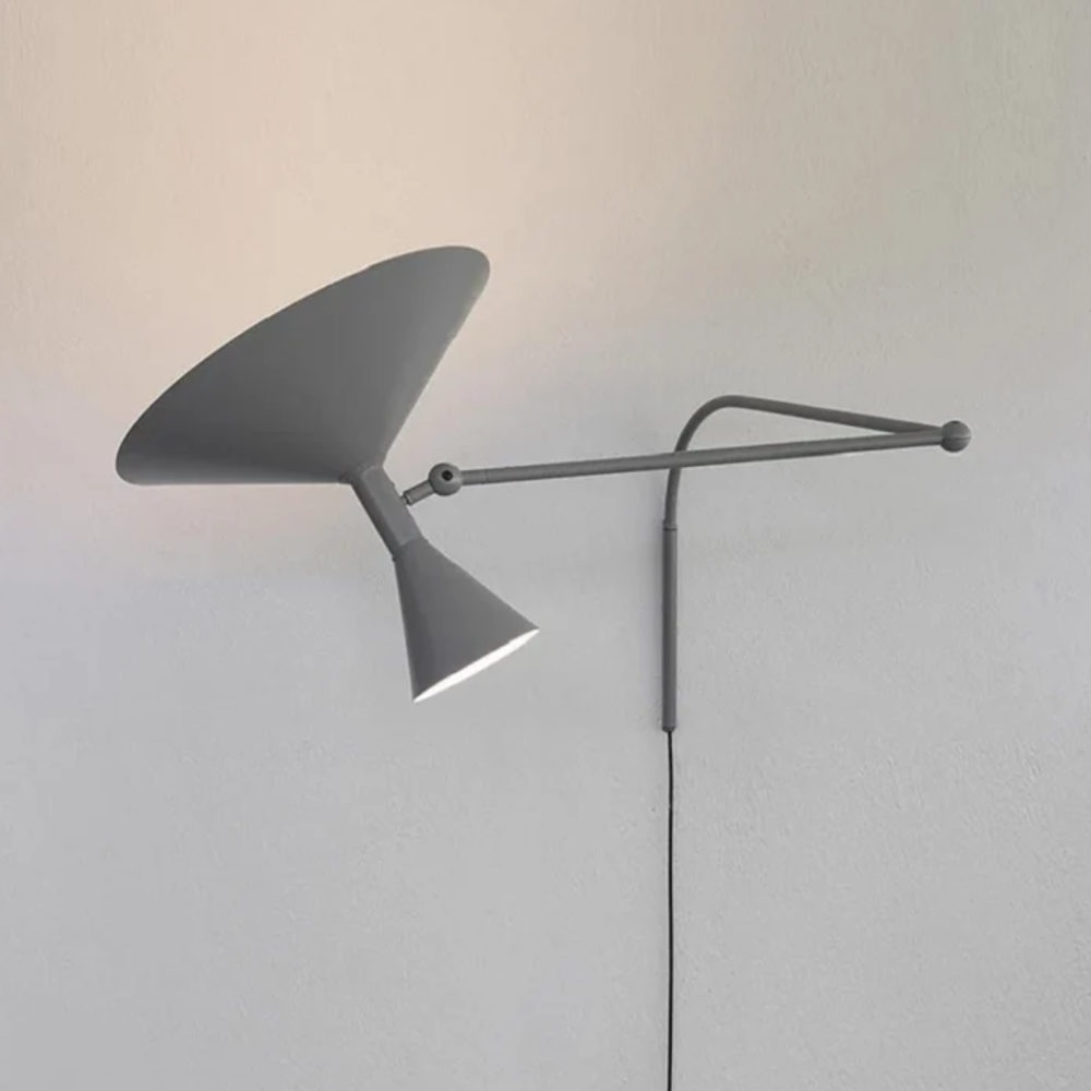 Industrial Pivot Wall Lamp with Metal Arm - Modern Bedside Light