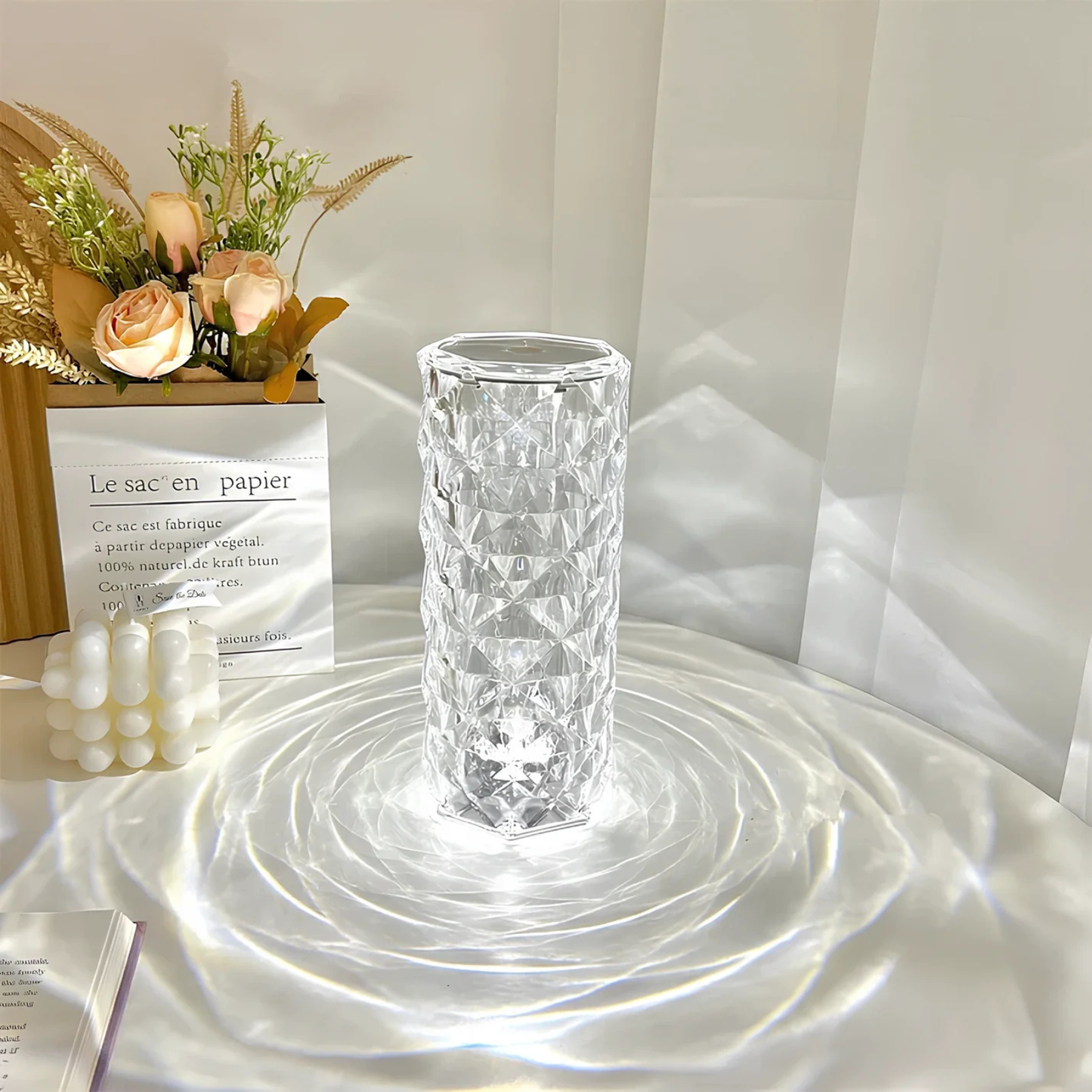 Sparkling Crystal Pattern Touch Lamp