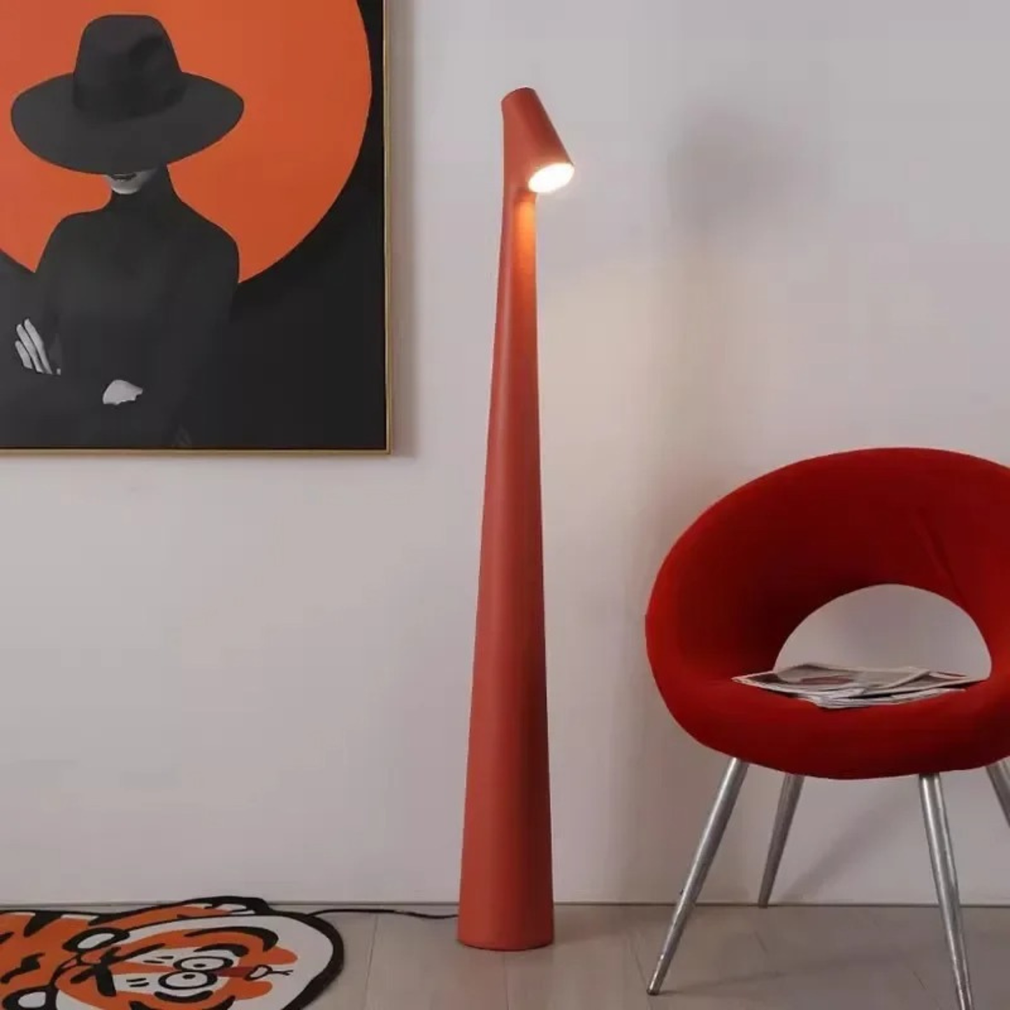 Lampe de table cône nordique minimaliste moderne - Veilleuse de bureau LED effilée