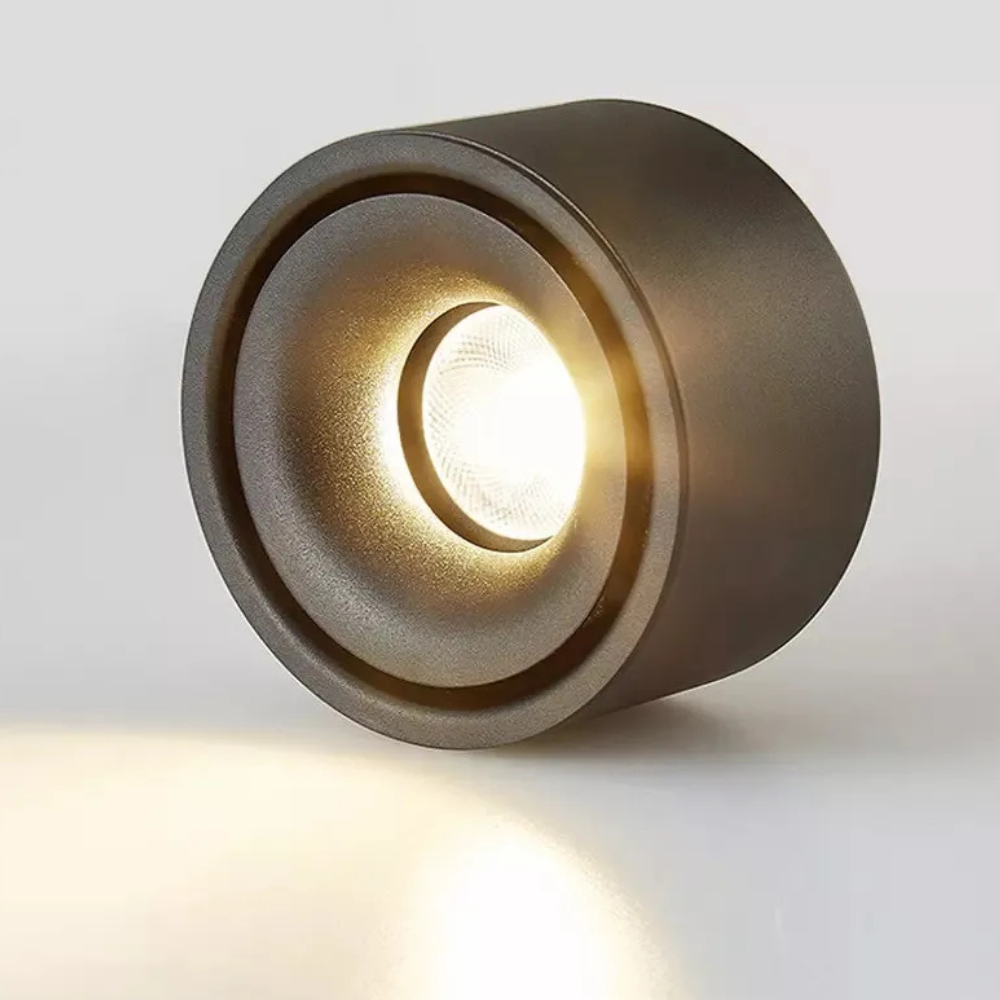 Surface Mount LED Spotlight with Anti-Glare Deep Recess - Industrial Style