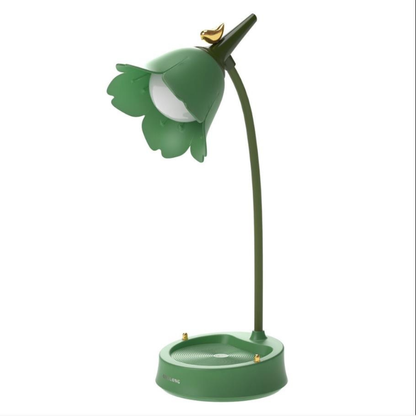 Cordless USB Rechargeable Petal Lamp with Integrated Phone Cradle