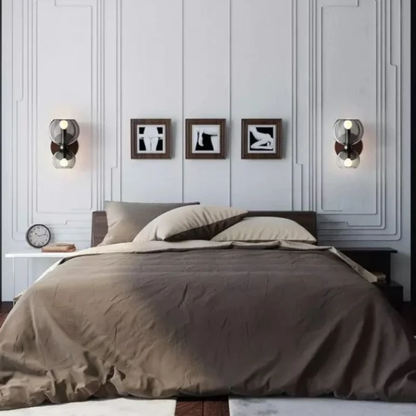Modern Hourglass Glass Wall Sconce - Dual-Globe Geometric Wall Light