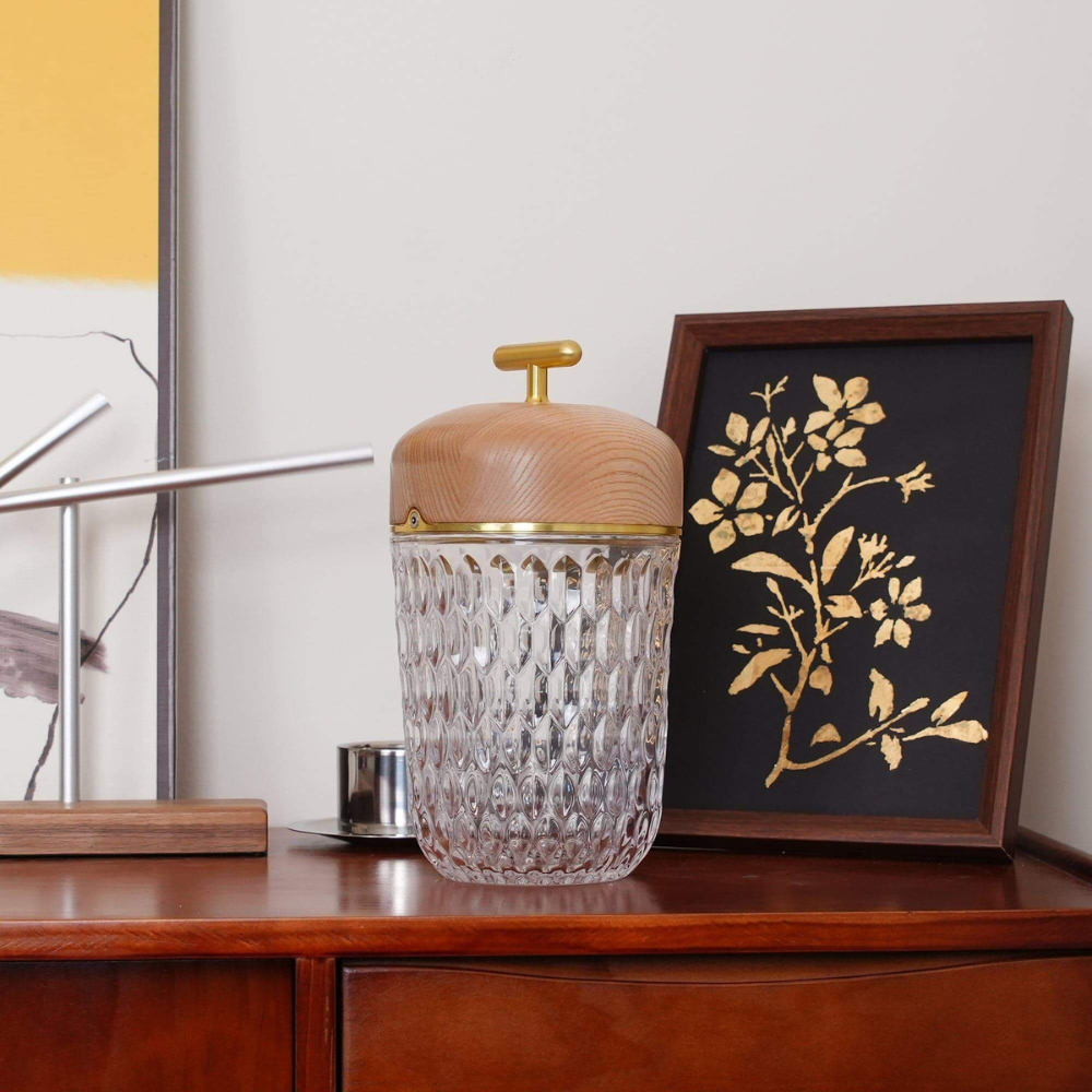 Rechargeable Glass Accent Light with Crystal Body - Modern Decorative