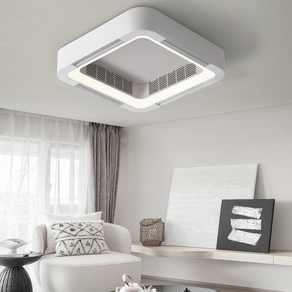 Ceiling Fan with Light and Bladeless Internal Ventilation - High-Modern Style
