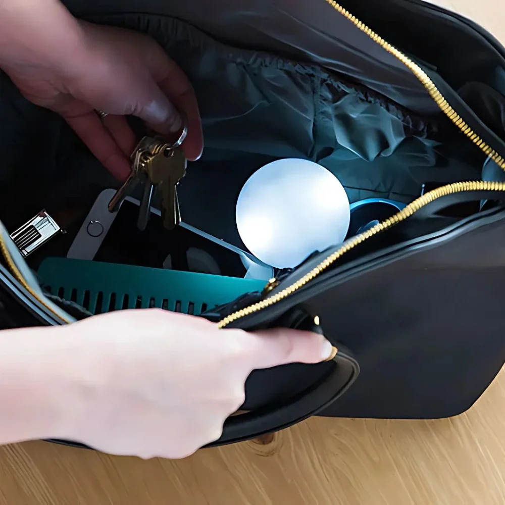 Porte-clés lumineux à LED pour sac - Lampe de poche portable et repère nocturne