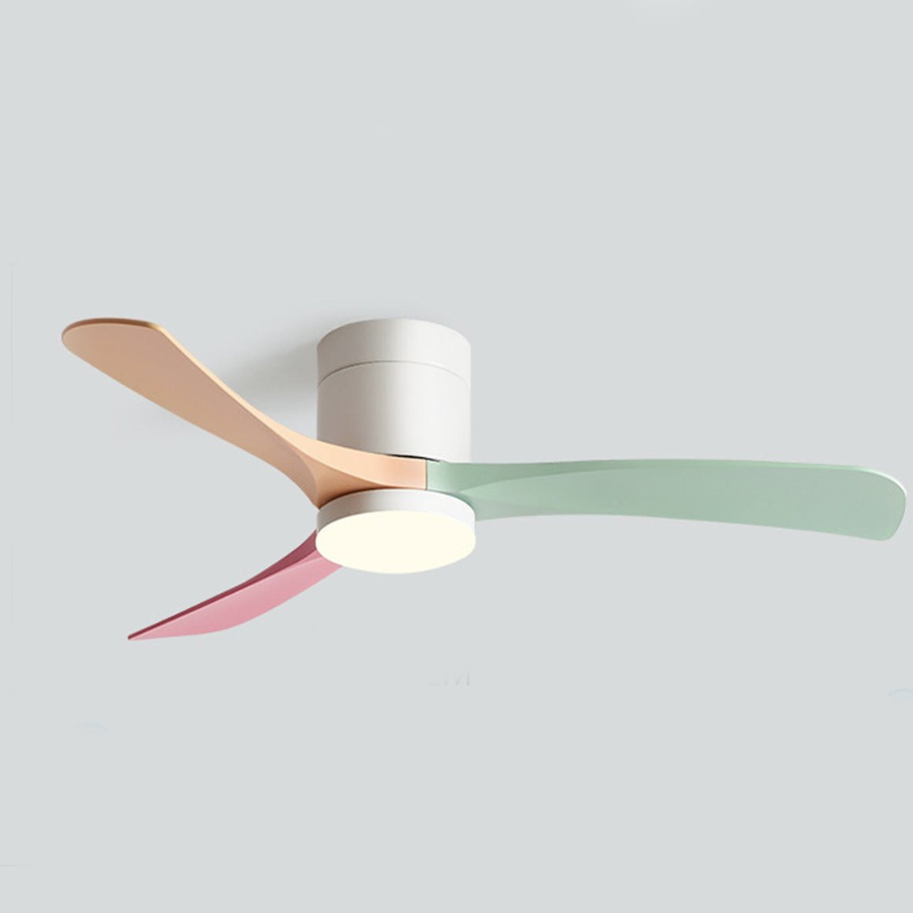 LED-Deckenventilator mit flachem Design und umkehrbarem DC-Motor – Nordischer Stil