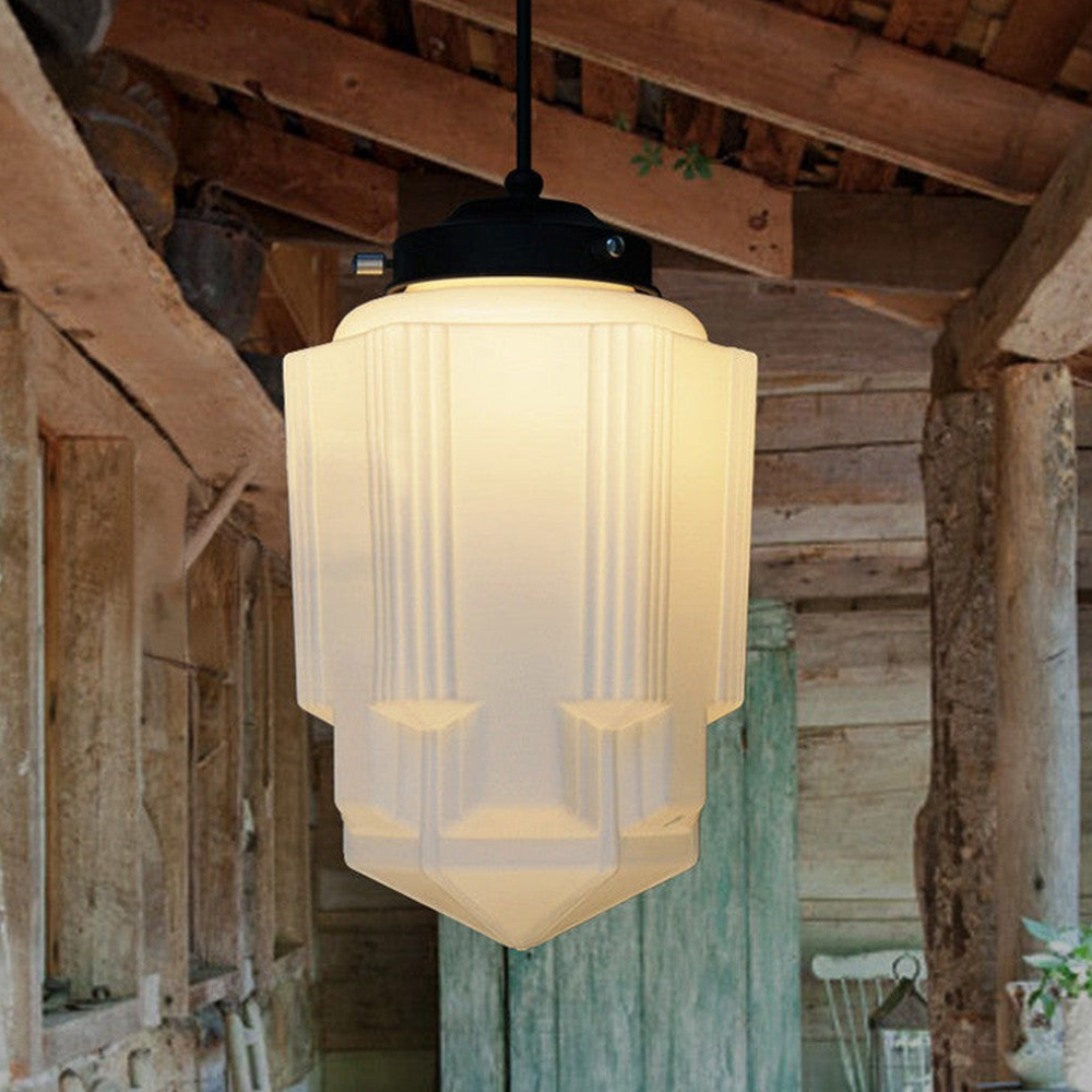 Architektur Mattglas Pendelleuchten-Serie — Minimalistischer Mattweißer Wandleuchter