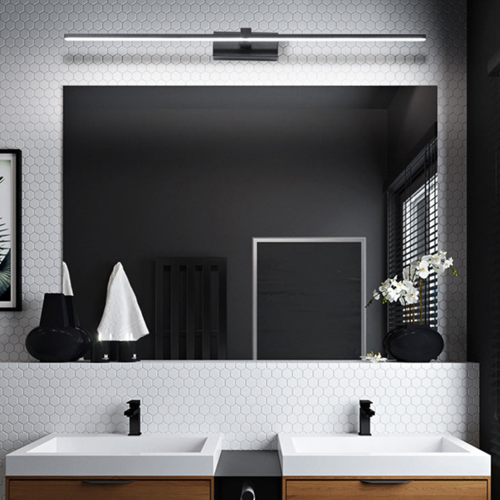 Lumières de salle de bain au-dessus du miroir avec barre linéaire ultra-fine - Moderne et minimaliste
