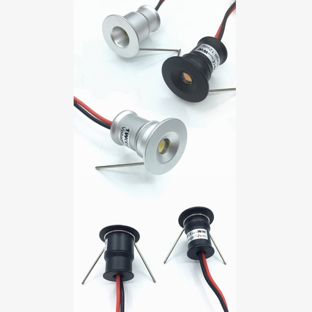 LED-Einbauleuchten für Schränke & Treppen – Akzentbeleuchtung mit fokussiertem Lichtstrahl, 10er-Pack