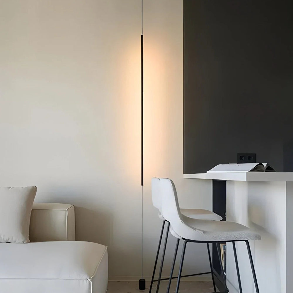 Lampadaire réglable avec ligne verticale du sol au plafond - Haut moderne minimaliste