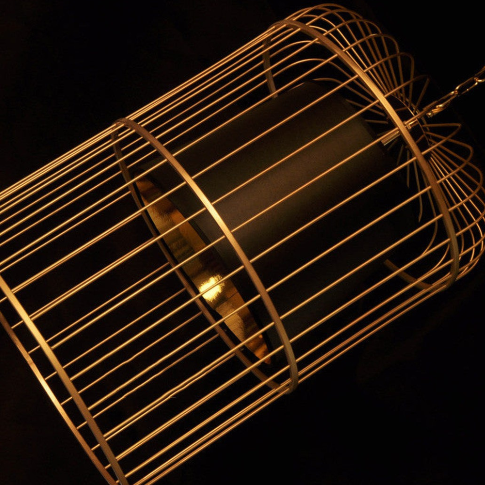 Modern Gold Birdcage Pendant Light - Art Deco Tiered Metal Pendant Lights