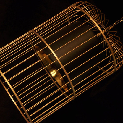Modern Gold Birdcage Pendant Light - Art Deco Tiered Metal Pendant Lights