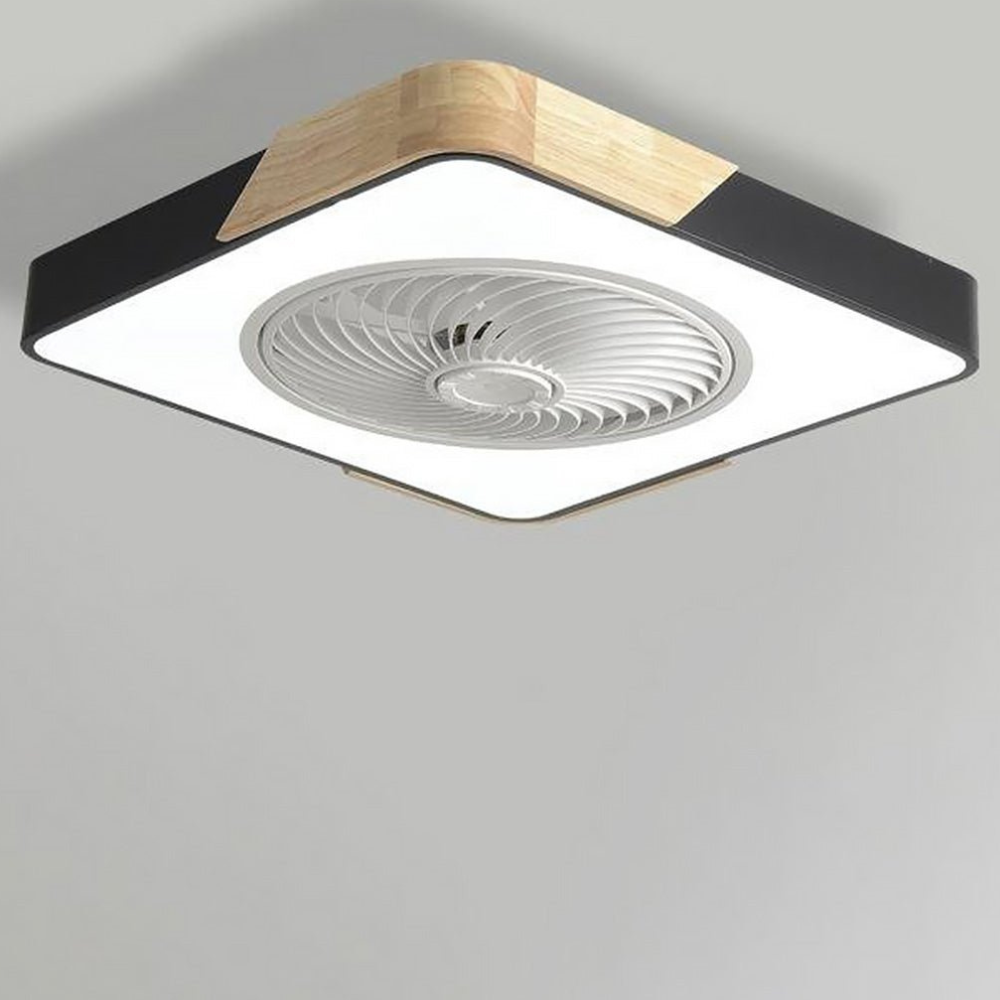 Deckenventilator zum Einbau mit Licht und Holzakzenten – Skandinavischer Stil