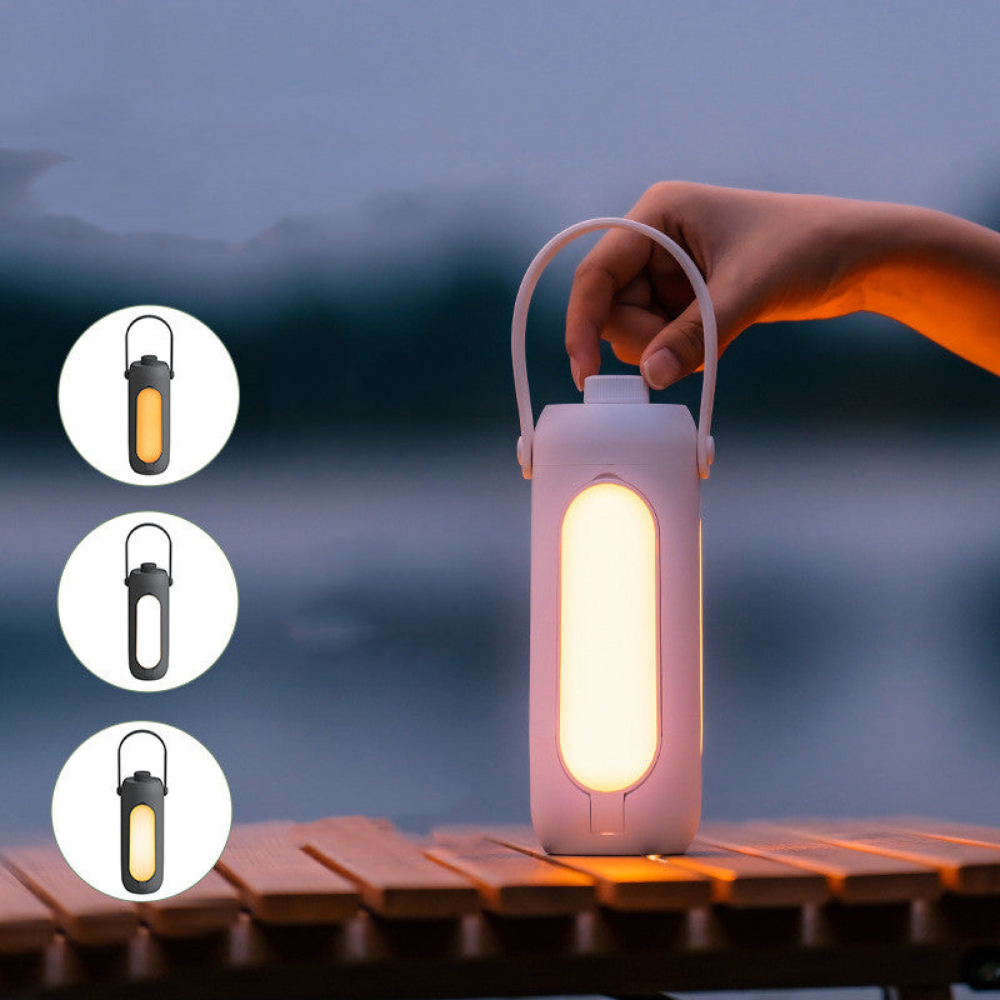 Lampe d'extérieur rechargeable à lumière chaude - Portable et minimaliste