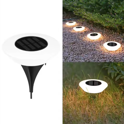 Solar Powered Outdoor Pathway Light with Head and Garden Stake
