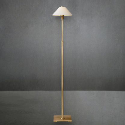Adjustable floor lamp with Telescoping Steel Frame - Industrial Minimalist
