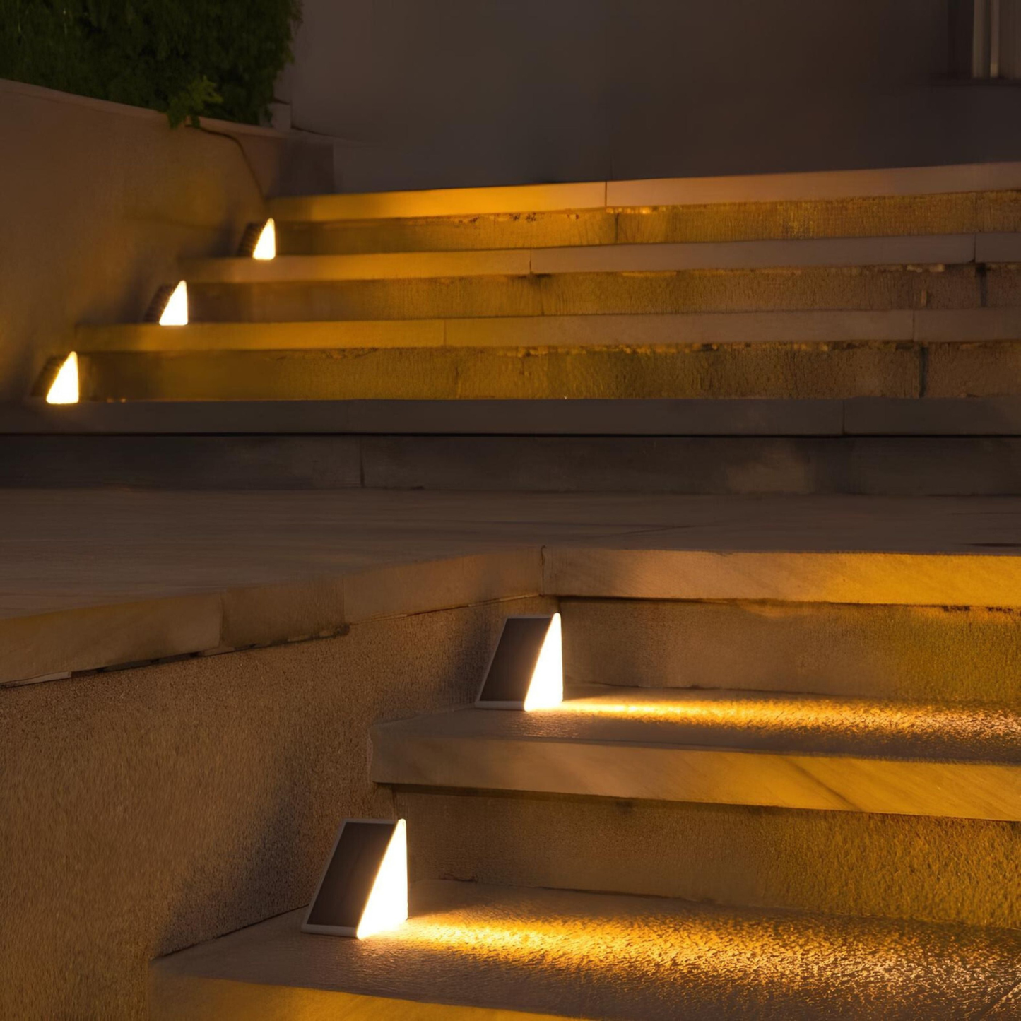 Solar Powered Stair Lights for Outdoor & Indoor